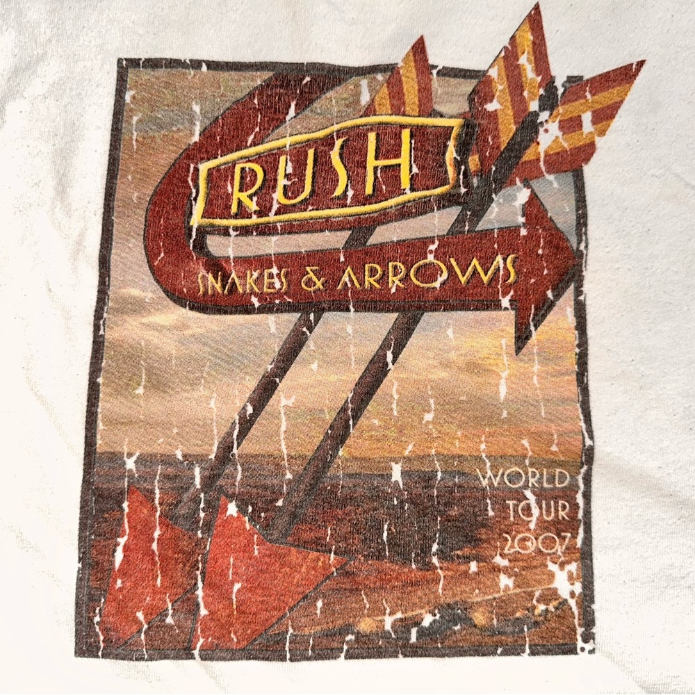 Rush Snakes & Arrows World Tour 4XL 2007 Concert T Shirt Music Band